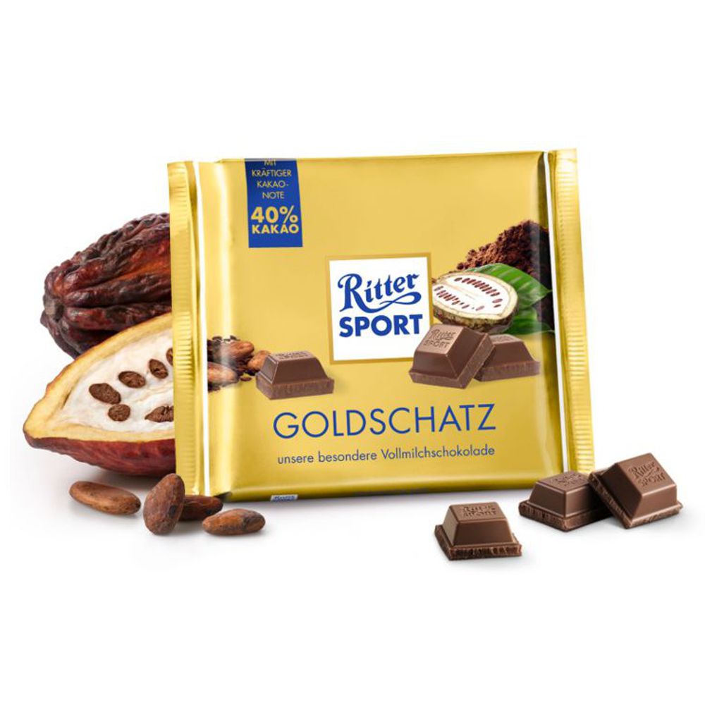 Ritter Sport Mléčná čokoláda Zlatá edice 250 g
