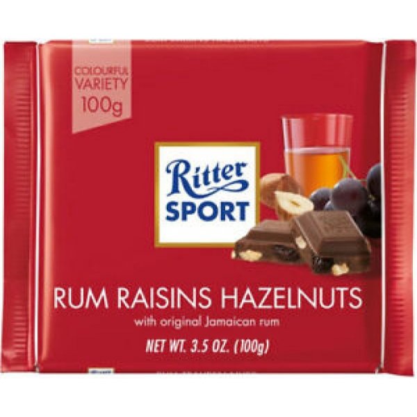 Ritter Sport Rum Raisins hazelnuts 100 g
