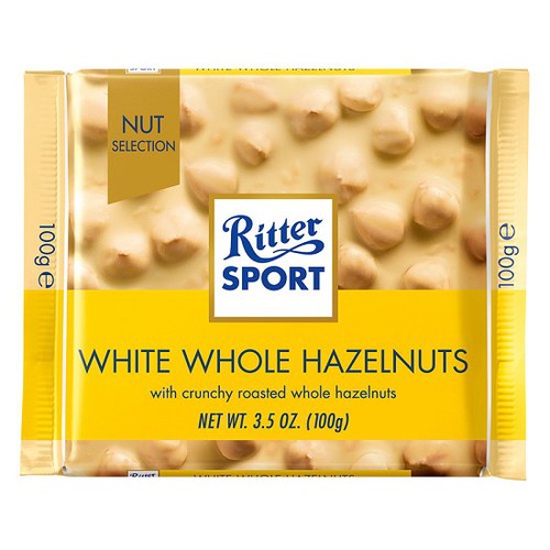 Ritter Sport Bílá čokoláda s celými ořechy 100 g