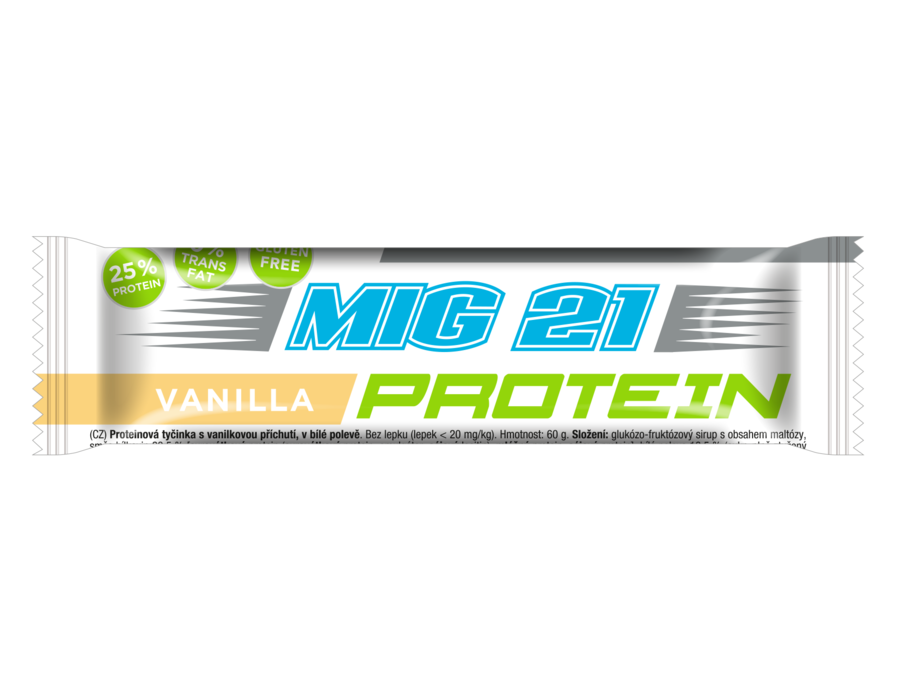 MIG 21 Proteinová tyčinka - vanilka 60g